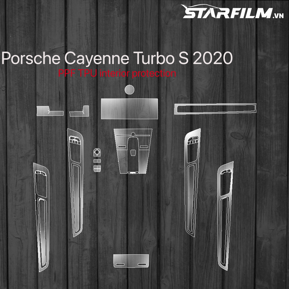 Porsche Cayenne Turbo S 2020 PPF TPU nội thất chống xước tự hồi phục STAR FILM